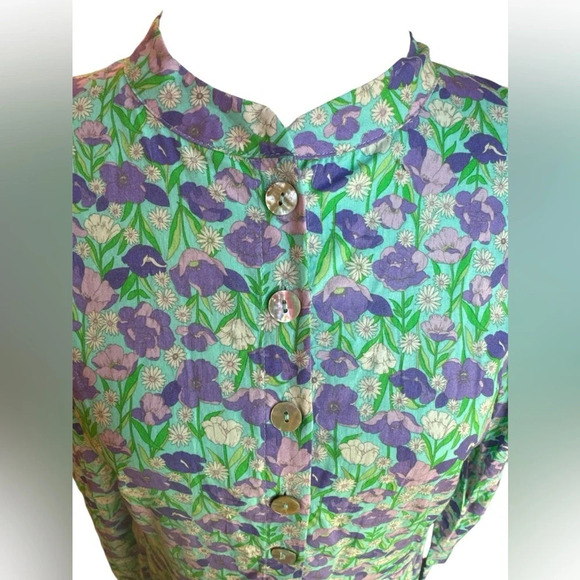 NWT Tuckernuck Hyacinth House Multi Floral Bellflower Long Sleeve Maxi Dress M - Picture 7 of 16